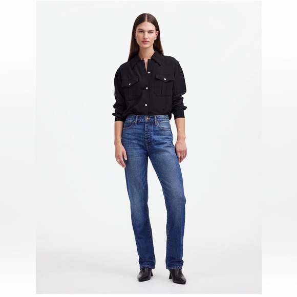 Alexa Chung for Madewell High-Rise Straight Jean in Allendale Wash NWT size 28 - Picture 1 of 15